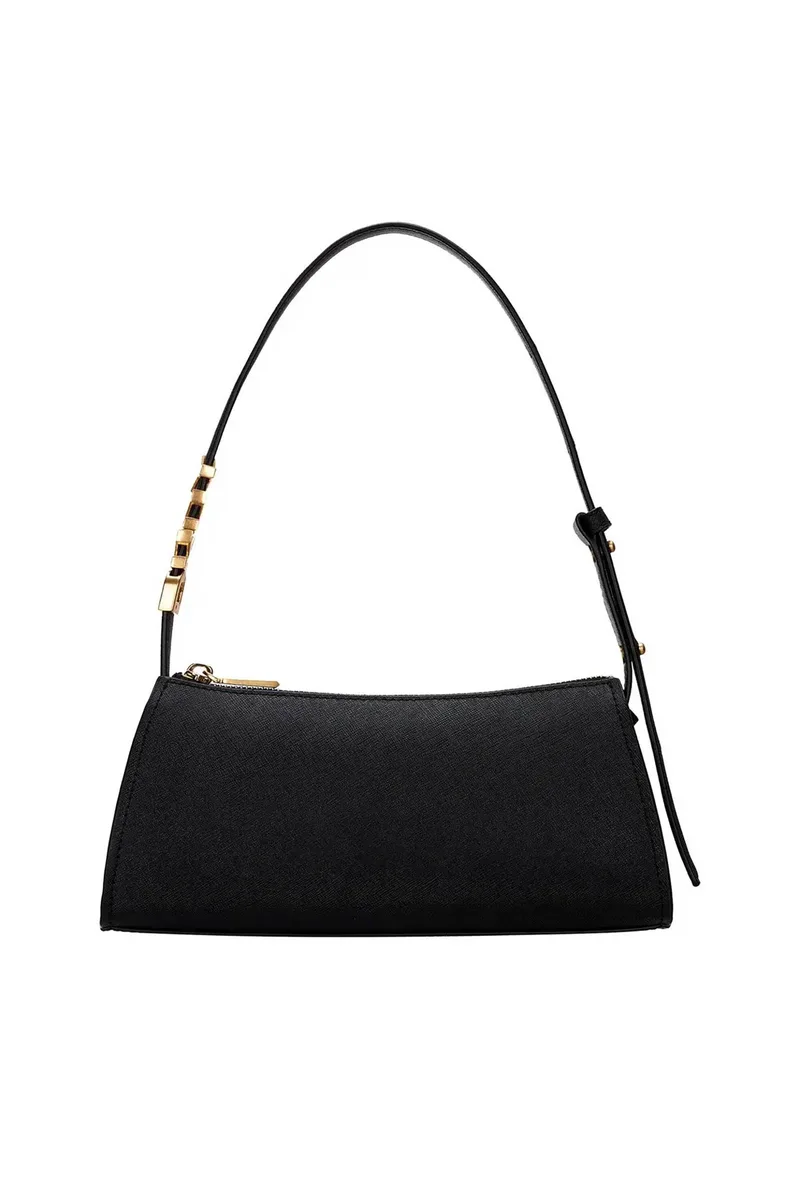 DKNY γυναικεία δερμάτινη τσάντα ώμου "Avril" - R433YG57 Μαύρο