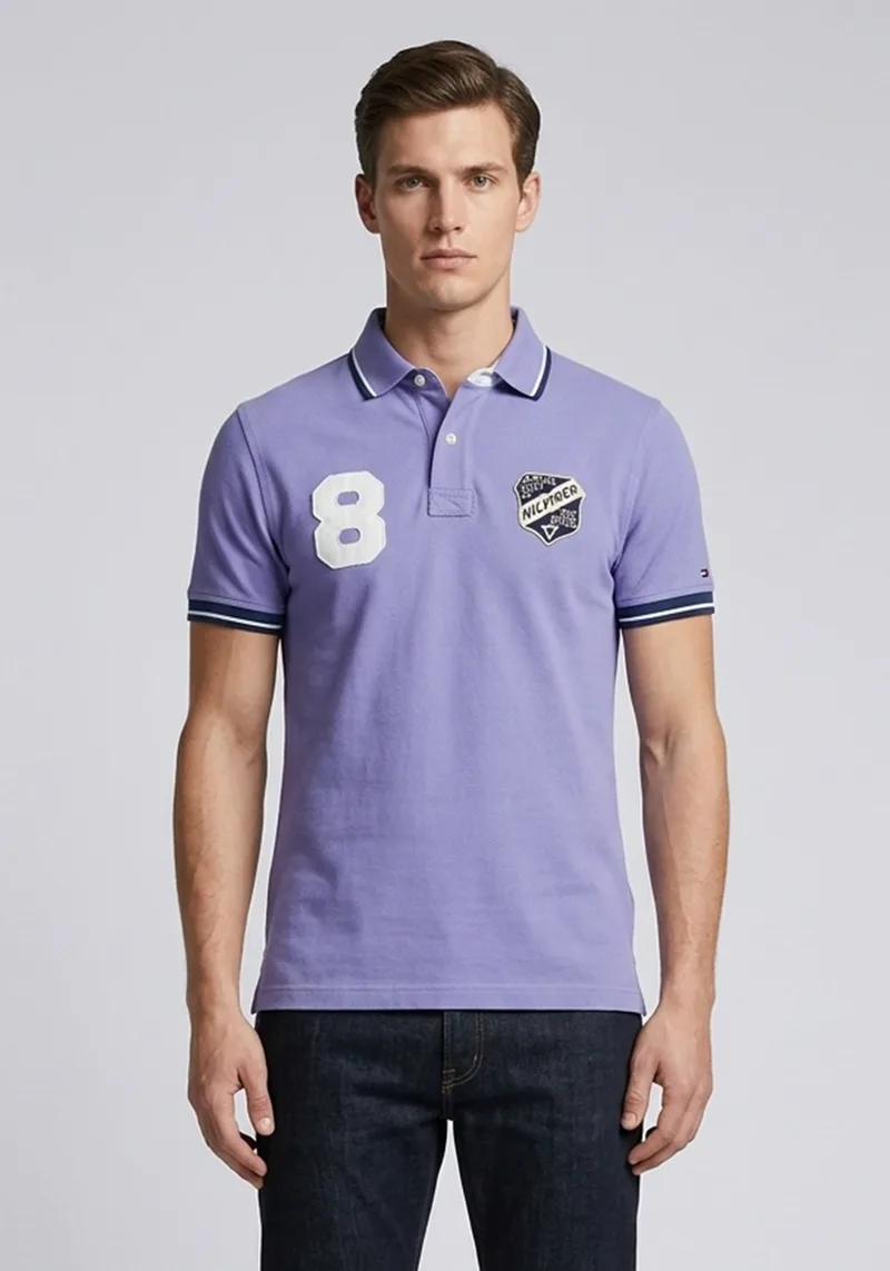 Tommy Hilfiger Polo Μπλούζα Flexi - 0887811395 510 Purple