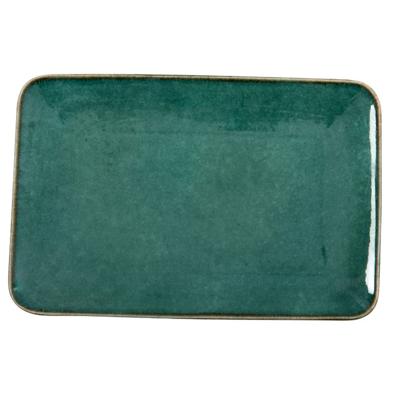 Porline Πιατέλα Πορσελάνης Ορθογώνια Tivoli Green 20X30cm