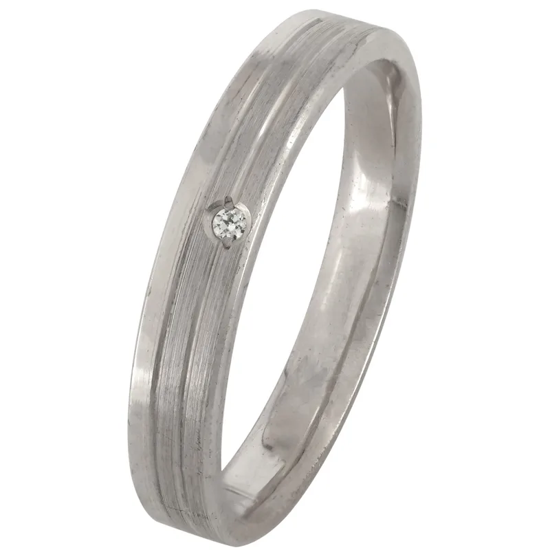 Λευκόχρυση Βέρα Γάμου με ή χωρίς Πέτρες WR171W k9 diamonds