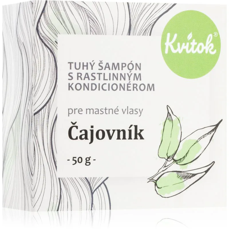 Kvitok Tea tree Σαμπουάν σε μορφή μπάρας για λιπαρά μαλλιά 50 γρ