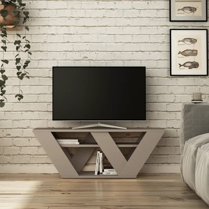 Έπιπλο Τηλεόρασης Pipralla - Light Mocha 776Hms3038 (110x40x30 cm)