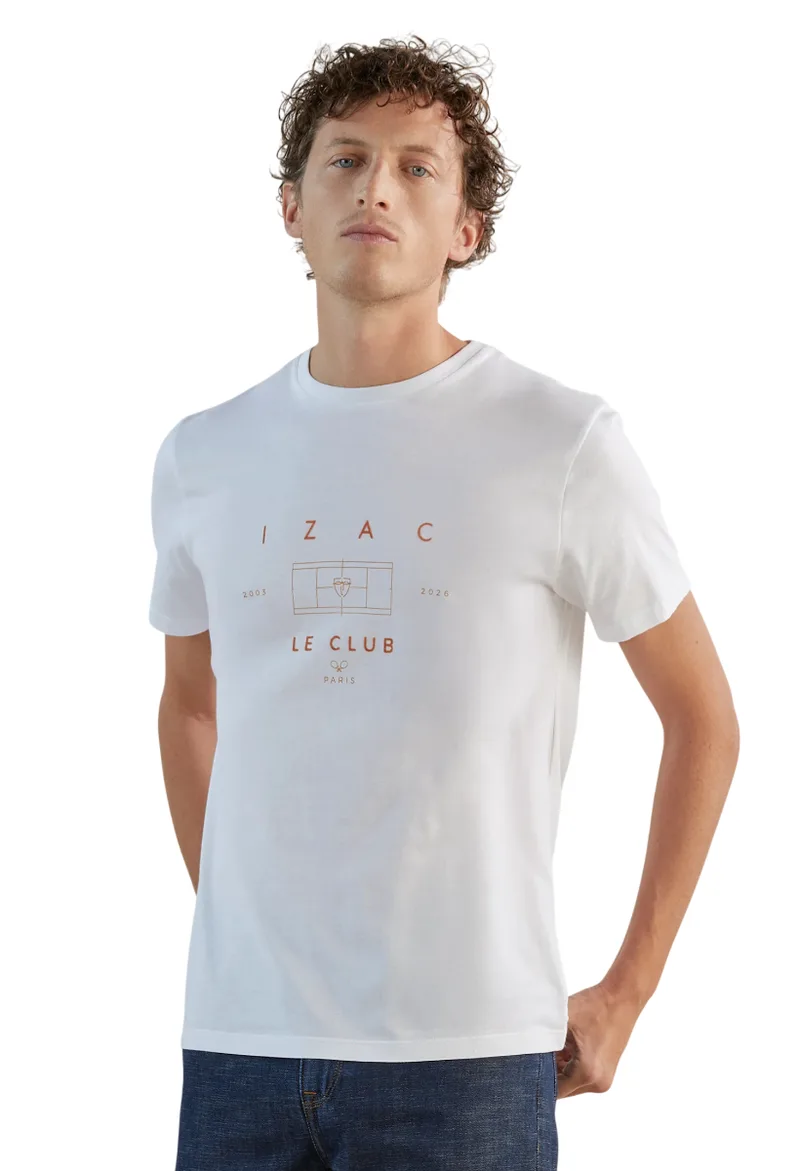 ΑΝΔΡΙΚΟ T-SHIRT IZAC GOSET ROLAND GARROS ΕΚΡΟΥ