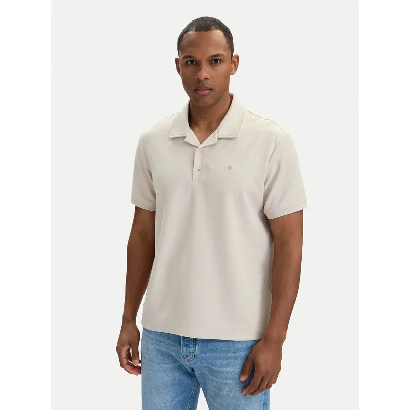 Calvin Klein Jeans Polo LV04RF205G Κρεμ Regular Fit