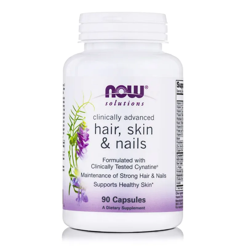 Now Foods Hair, Skin & Nails Συμπλήρωμα Διατροφής Εξελιγμένης Μορφής Διαλυμένης & Βιοδιαθέσιμης Κερατίνης 90caps