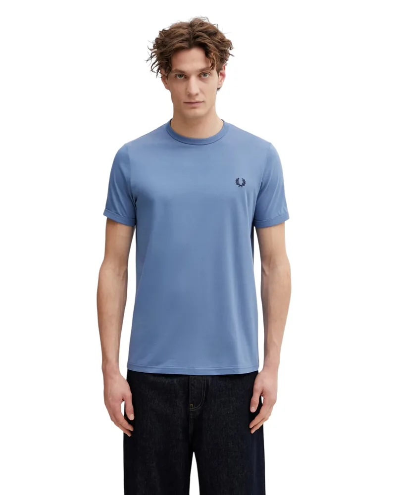 Fred Perry Ανδρική Μπλούζα Ringer T-Shirt M3519-27A Μπλε