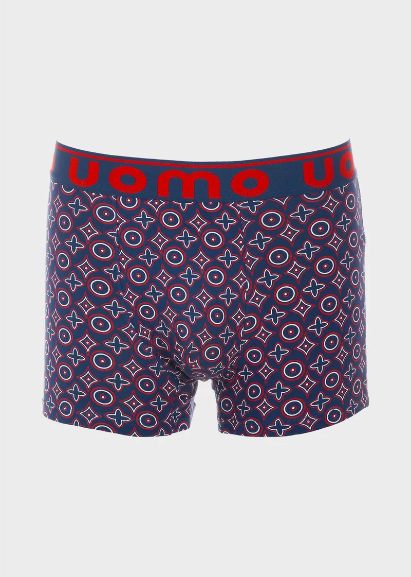 Ανδρικό boxer all print εξωτερικό λάστιχο ΚΟΚΚΙΝΟ
