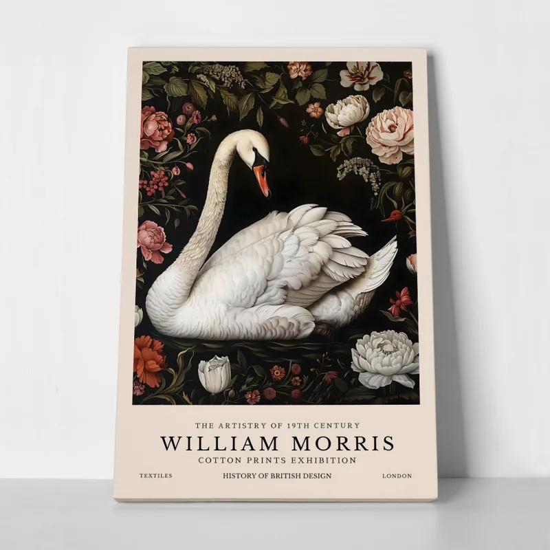 Πινακας σε καμβά WILLIAM MORRIS - SWAN