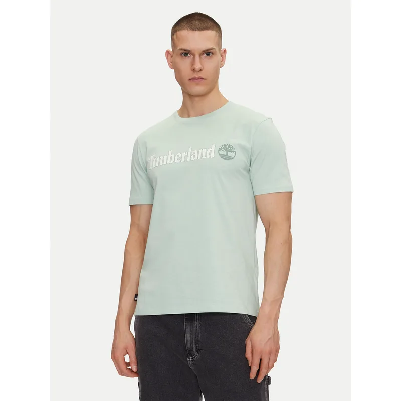 Timberland T-Shirt TB0A5UPQ Πράσινο Regular Fit