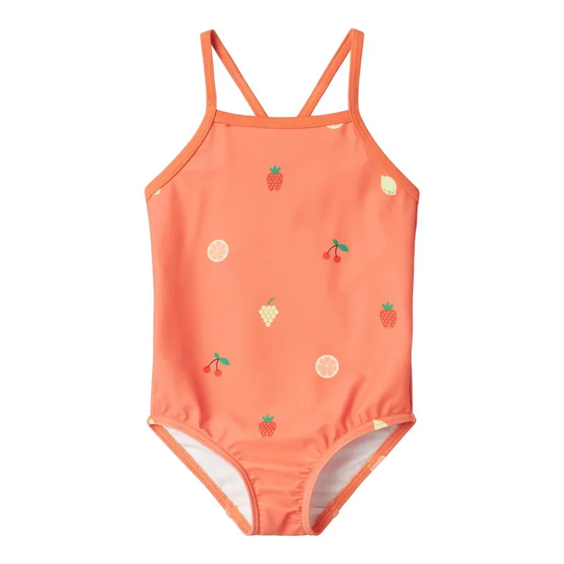 Μαγιό ολόσωμο κορίτσι name it-13225776-Coral