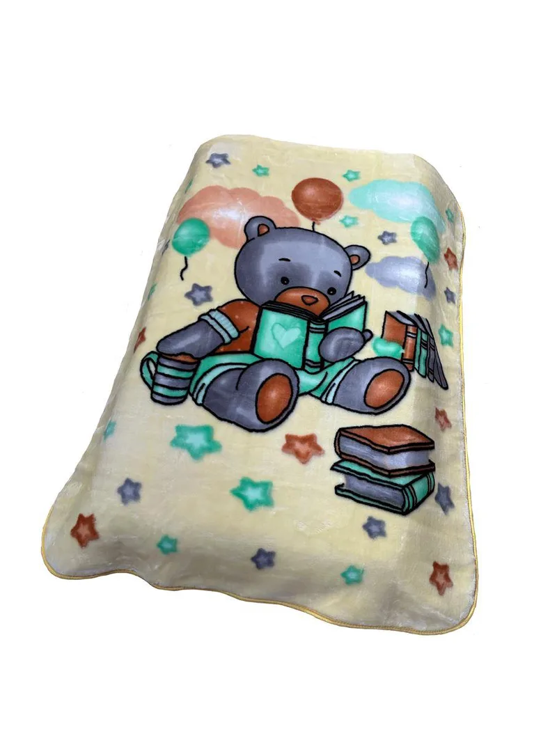 ΚΟΥΒΕΡΤΑ ΒΕΛΟΥΤΕ ΠΟΛΥΤΕΛΕΙΑΣ bebe Studying Bear 39 110X140 Light Μπεζ 100% Polyester