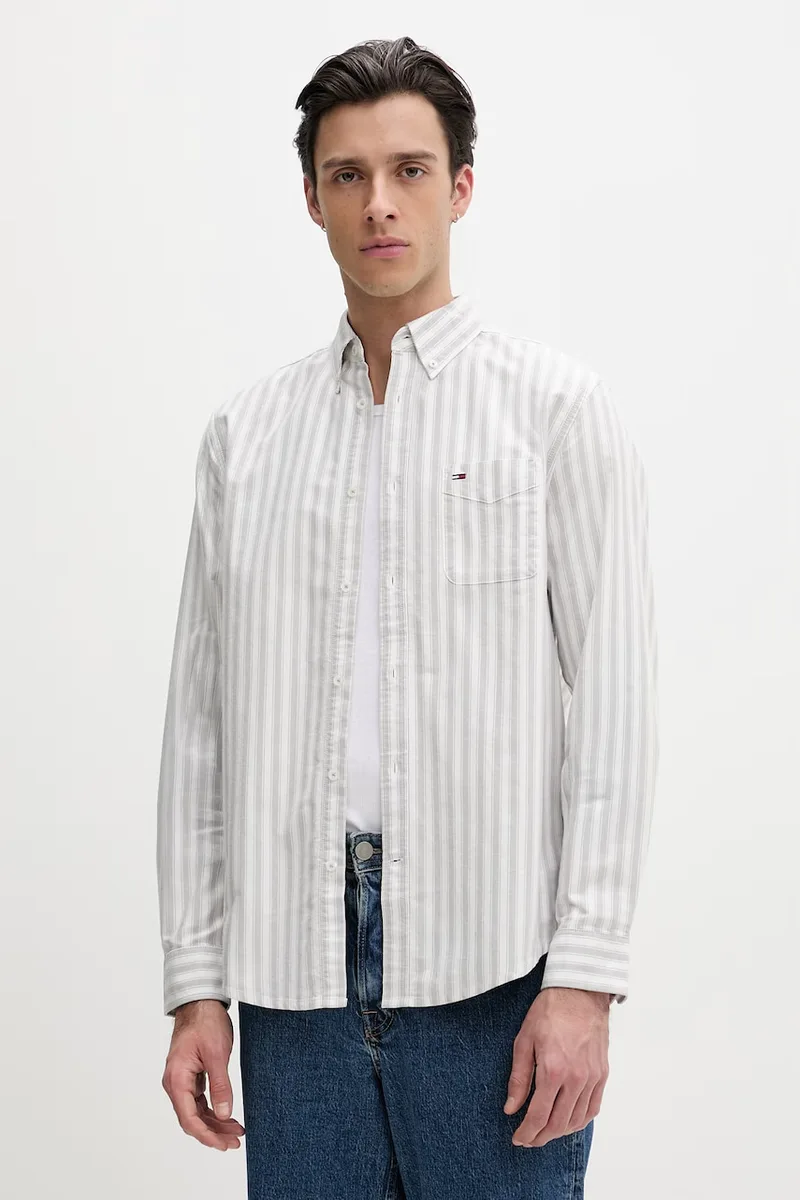 Tommy Jeans Πουκάμισο ανδρικό βαμβακερό