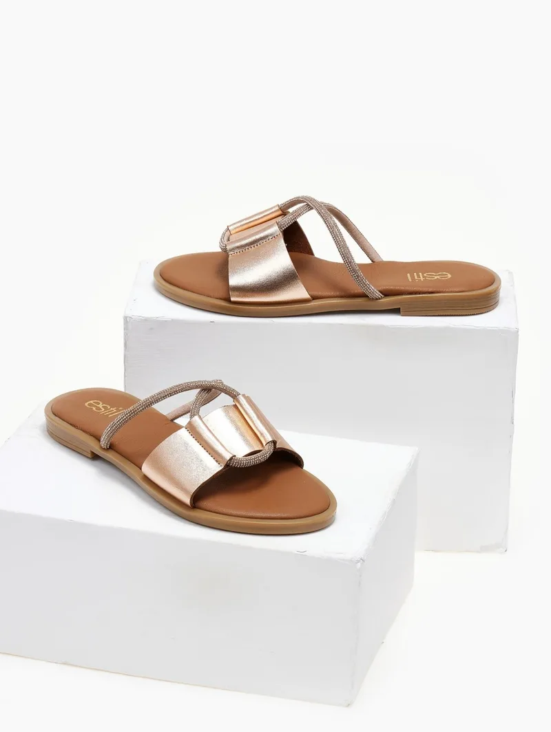 Estil Sandals Crossover Rhinestones - 27 - Copper