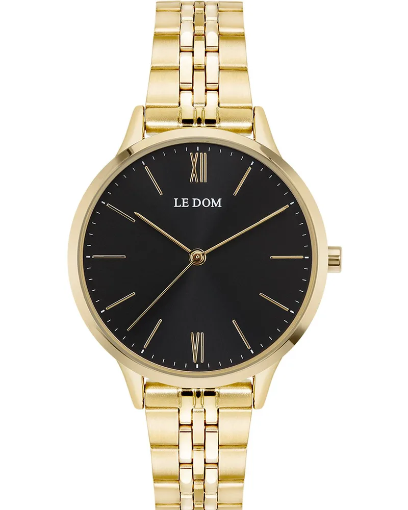 LE DOM Essence - LD.1275-5, Χρυσό case with Stainless Steel Bracelet