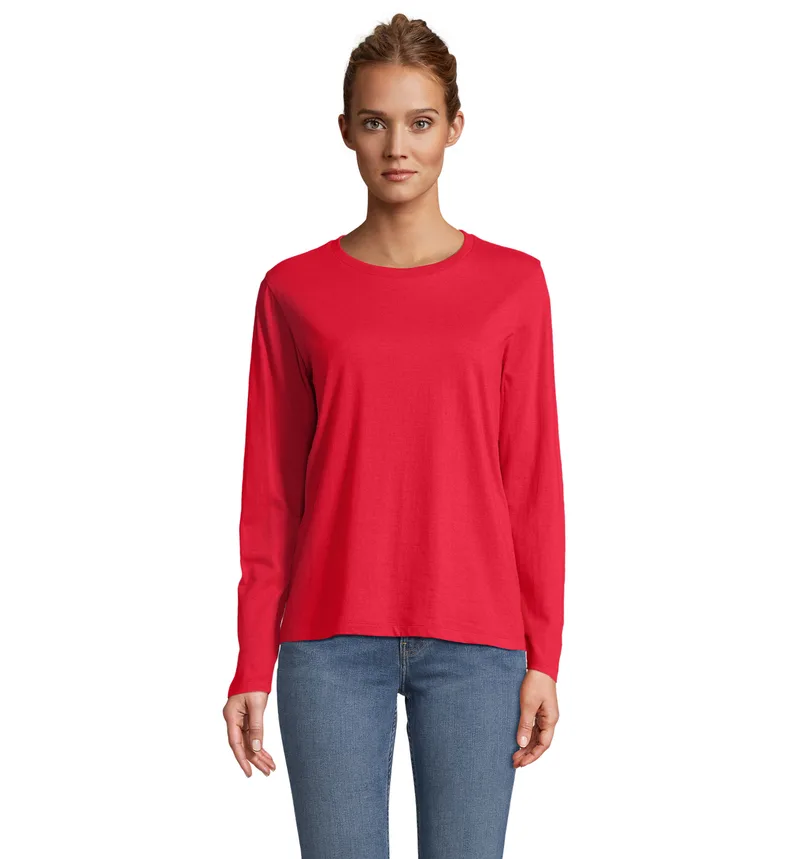 Γυναικείο μακρυμάνικο T-shirt Sol's Monarch Women - 04443 Red