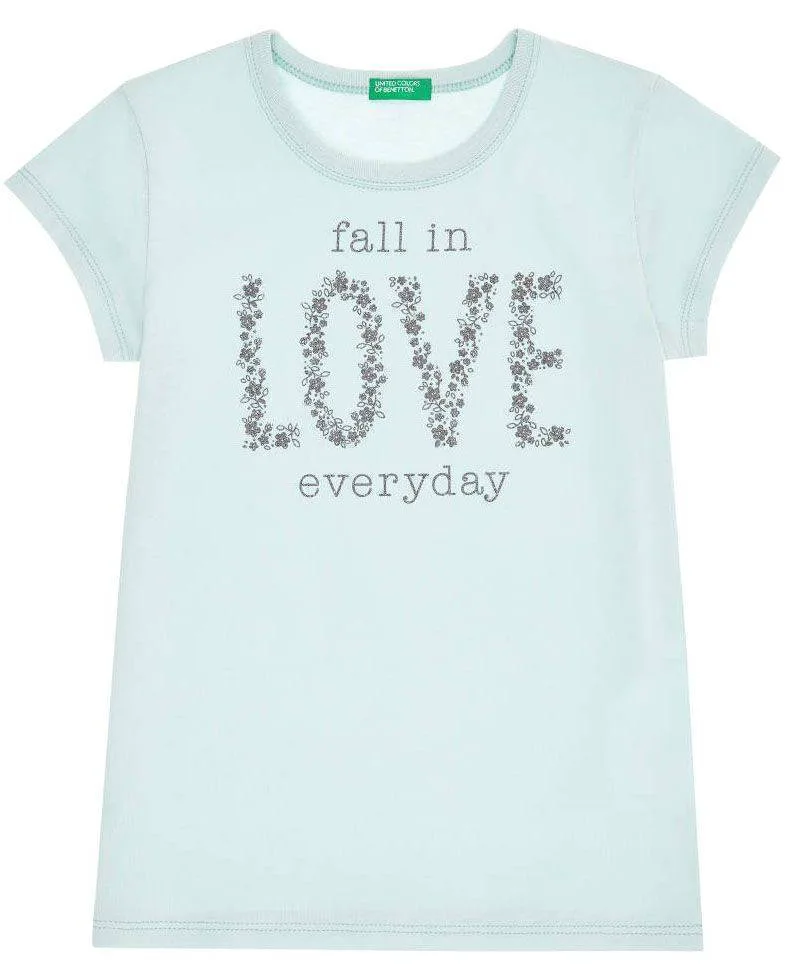 T-SHIRT BENETTON 3 INDIGO GIRL ΑΝΟΙΧΤΟ ΜΠΛΕ (82 CM)-(1-2 ΕΤΩΝ)
