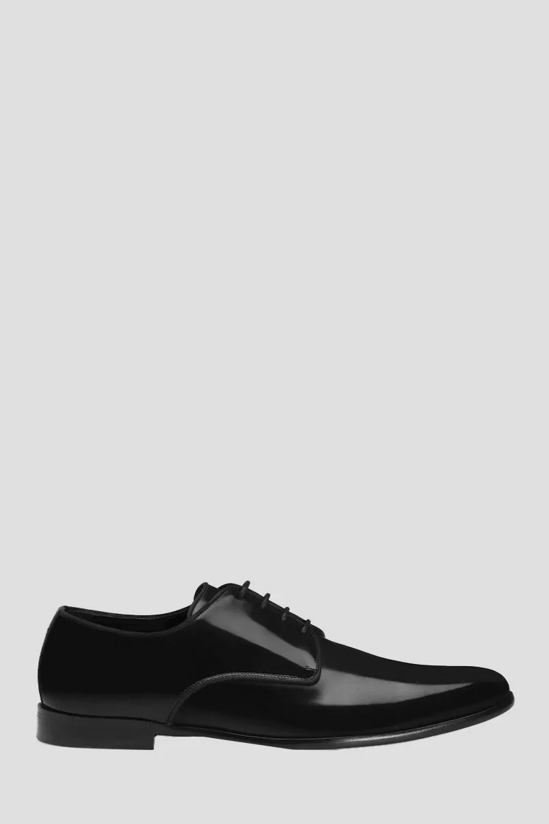 DOLCE&GABBANA Ανδρικό Μαύρο Brushed Derby Shoes