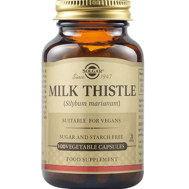 Solgar Milk Thistle Συμπλήρωμα Διατροφής με Εκχύλισμα Γαϊδουράγκαθου για την Προστασία του Ήπατος με Αντιφλεγμονώδεις & Αντιοξειδωτικές Ιδιότητες 100veg.caps