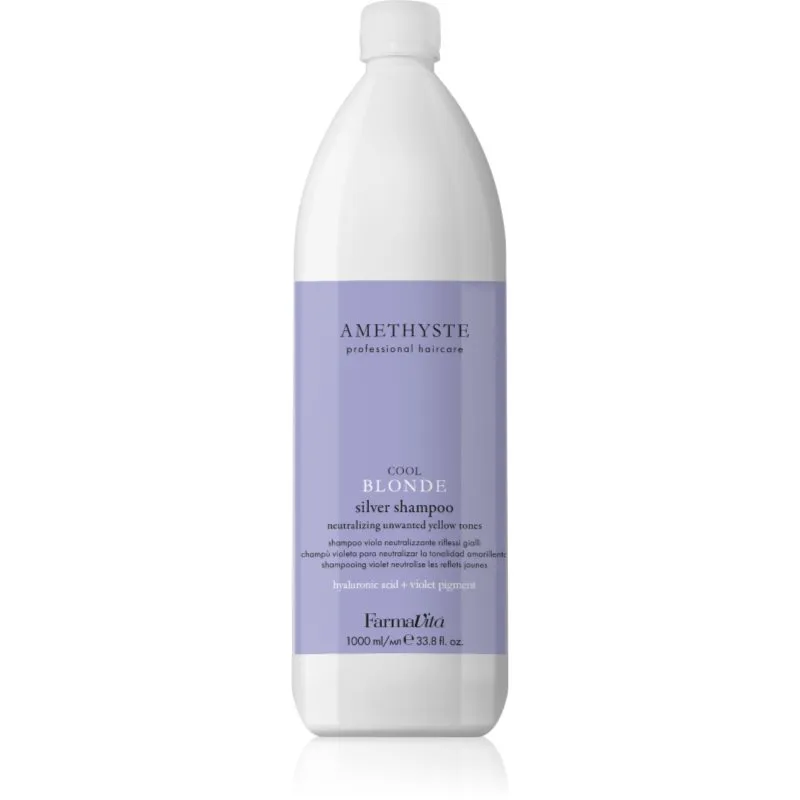 FarmaVita Amethyste Cool Blonde Βιολέ σαμπουάν για ξανθά και με ανταύγειες μαλλιά 1000 ml