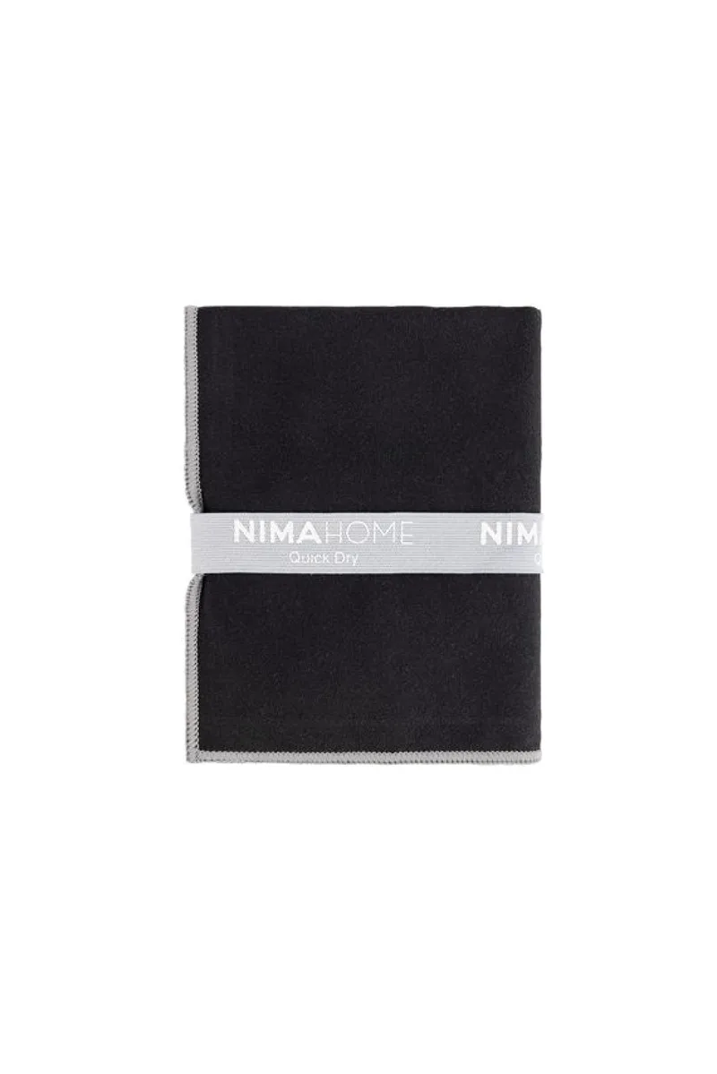 Πετσετα Γυμναστηριου Riva Black Nima 90Cm 90x50x0cm Μονόχρωμο