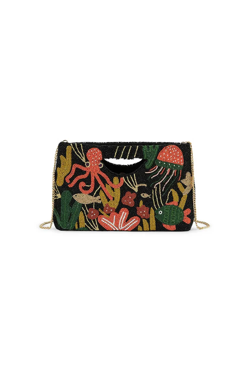 Wild Paris γυναικείο clutch με κέντημα "Ramos" - RAMOS/SS26 Μαύρο