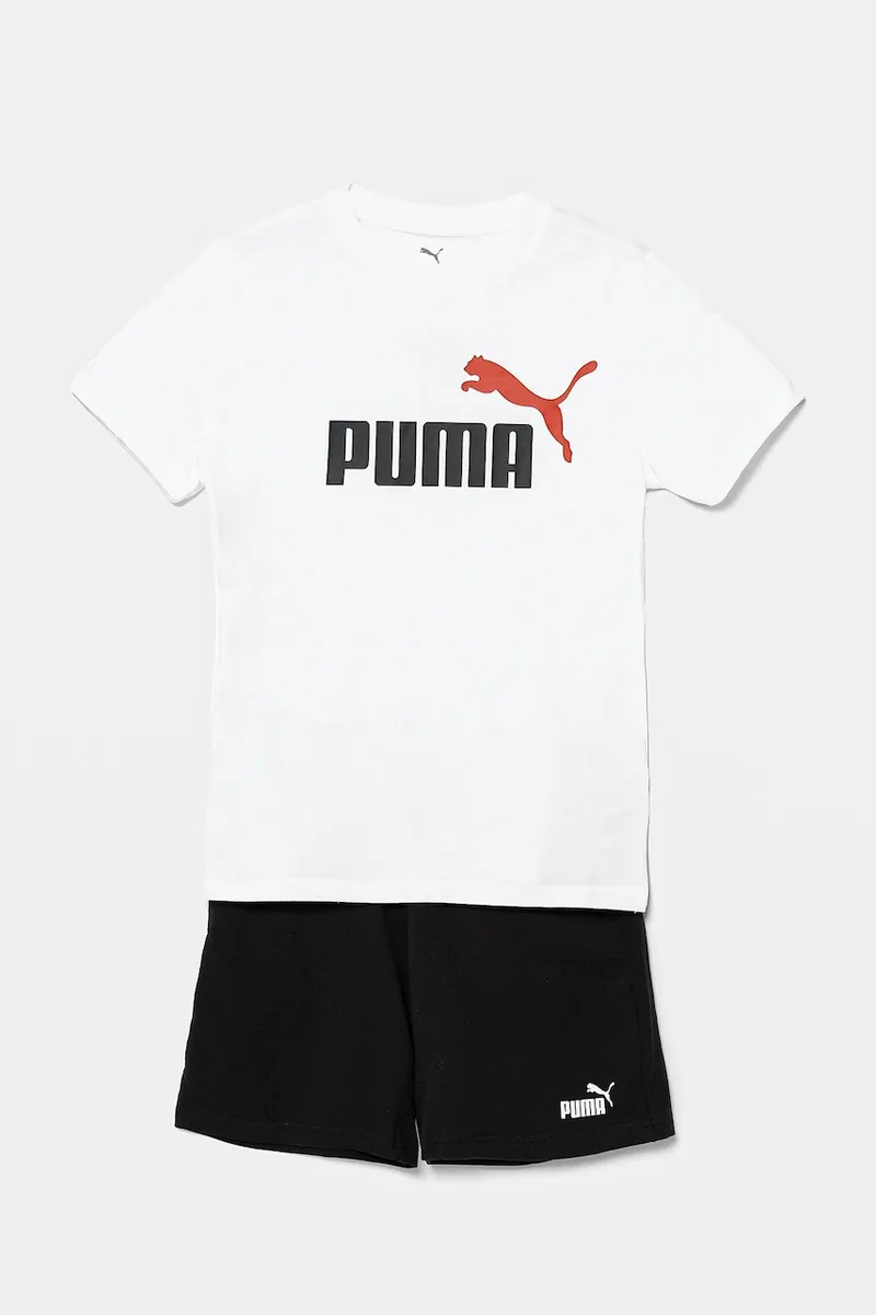 Παιδικό βαμβακερό σετ Puma ESS 2 COLOR No. 1 Logo Tee and Shorts Set
