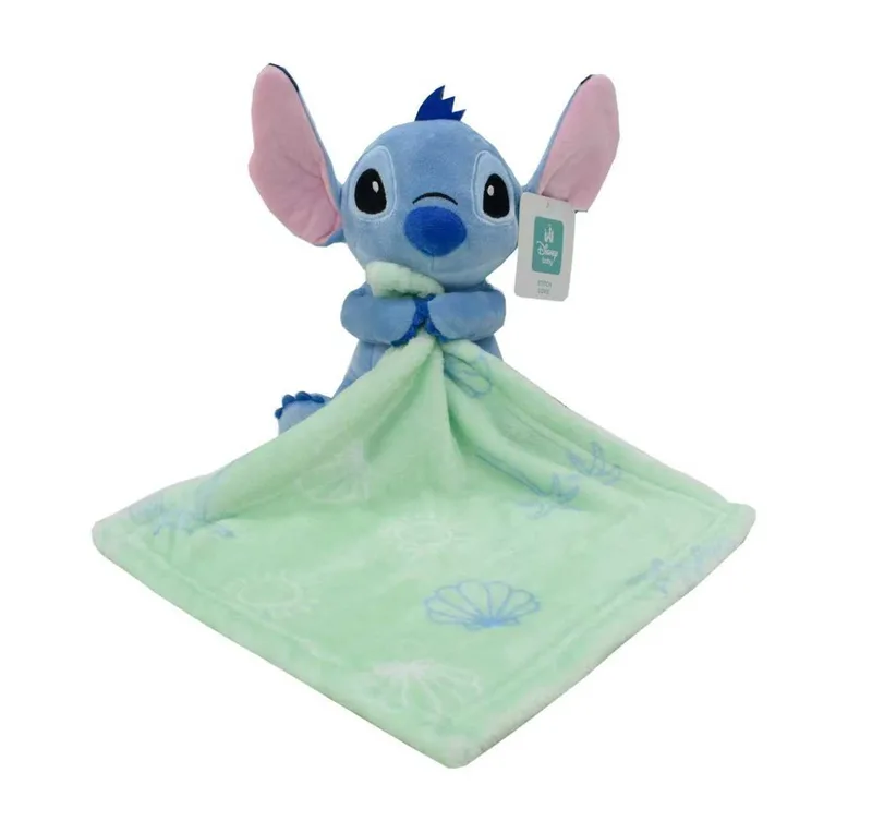 Πανάκι Παρηγορίας Fleece 30x30εκ. Με Λούτρινο 25εκ. Stitch 35 Mint-Green Disney Home (Ύφασμα: Polyester, Χρώμα: Πράσινο ) - DimCol - 51411802001