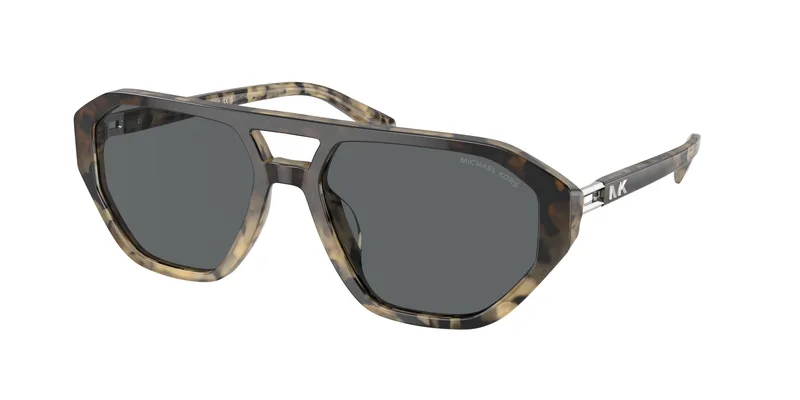 Michael Kors Men's Sunglasses MK2219U394287, Multicolored Acetate Frame, Lens 57mm / Bridge 18mm / Temple 145mm, Grey Lenses, Category 3 UV Protection 57/18/145