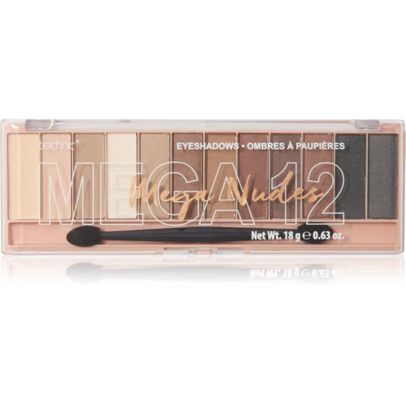 Technic Cosmetics Mega Eyeshadows Παλέτα σκιών για τα μάτια απόχρωση Mega Nudes 18 γρ