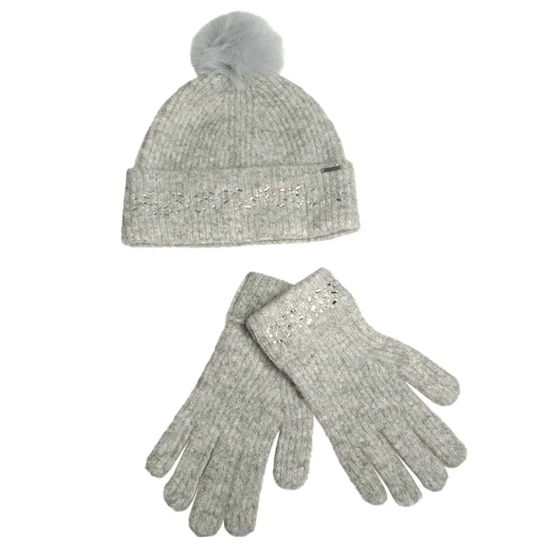 Γυναικείο Σετ Δώρου Σκούφος με Γάντια Ted Baker Keriis 282124-Grey