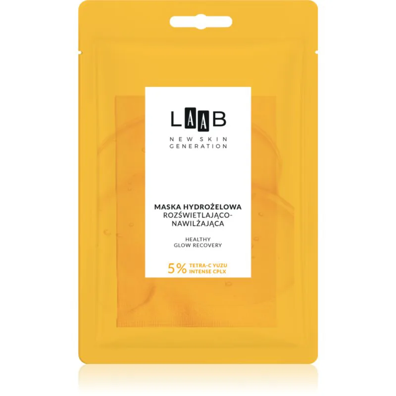 AA Cosmetics LAAB Tetra-C Yuzu μάσκα υδρογέλης για λαμπρότητα και ενυδάτωση 1 τμχ