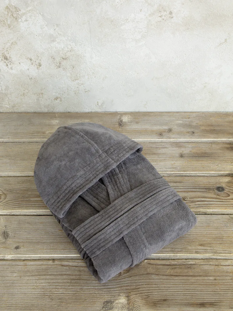 Μπουρνούζι με κουκούλα Zen - Extra/Extra Large - Midnight Gray