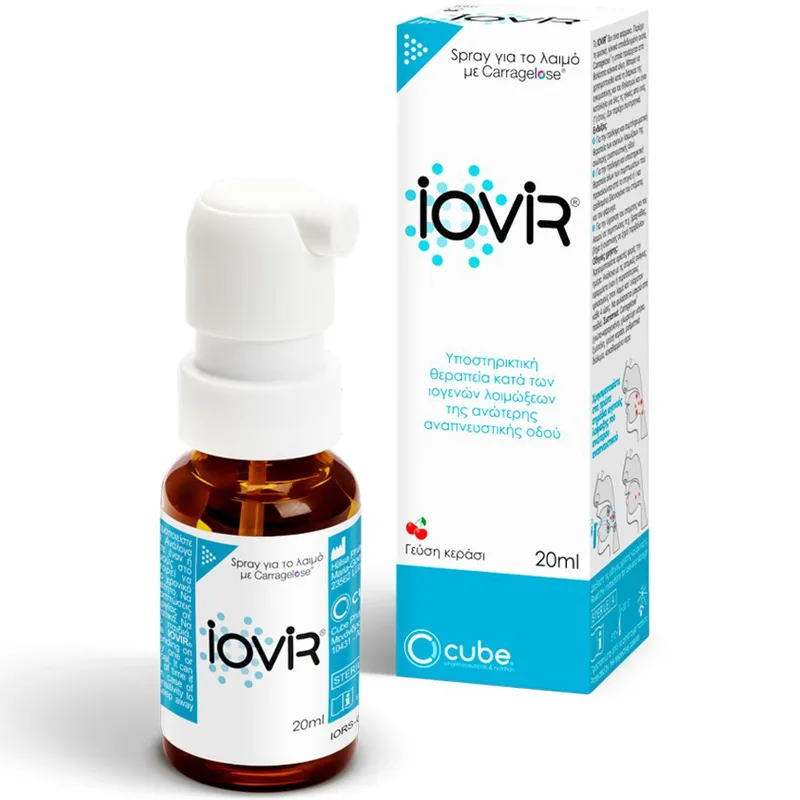Iovir Throat Spray για το Λαιμό με Carragelose Κατά των Ιών, με Γεύση Κεράσι 20ml