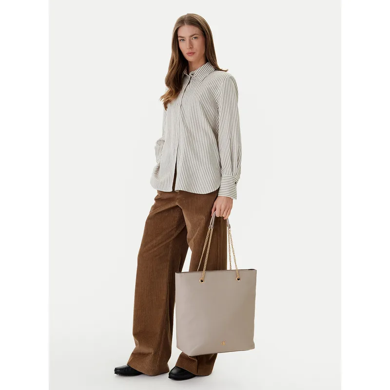 Τσάντα Calvin Klein Minimal Monogram Chain Tote LV04F3204G Μπεζ