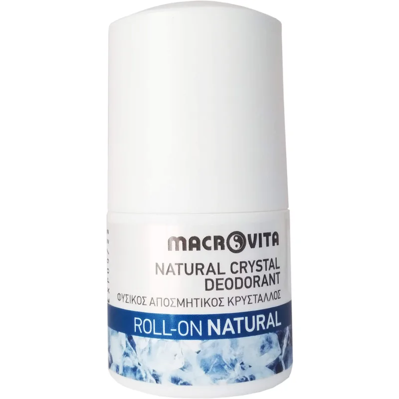 Macrovita Natural Crystal Deodorant Roll-On Natural 50ml,Φυσικός Αποσμητικός Κρύσταλλος με Φυσικό Άρωμα Natural
