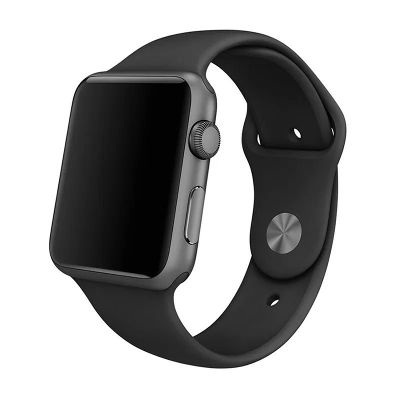 Μαύρο Silicone Λουράκι Apple Watch 44/45/46/49mm