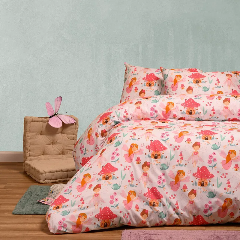 Παπλωματοθηκη μονη magic pink kids line (165x245)