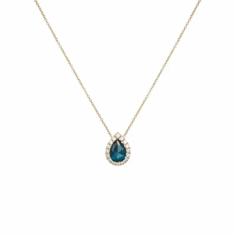 Χρυσό κολιέ Κ9 με ροζέτα London Blue 046580 046580 Χρυσός 9 Καράτια