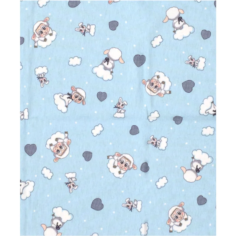 Φανελένια Πάνα Αγκαλιάς 80x80 Dimcol Sheep 06 Blue 80x80