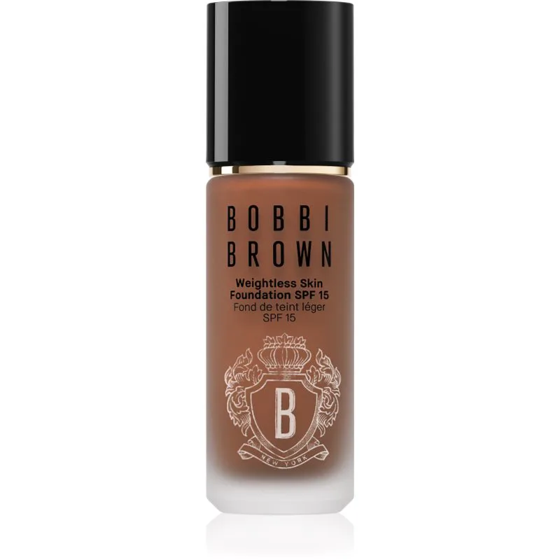 Bobbi Brown Weightless Skin Foundation SPF 15 μακράς διαρκείας μεικ απ με ενυδατικό αποτέλεσμα απόχρωση Cool Walnut 30 ml