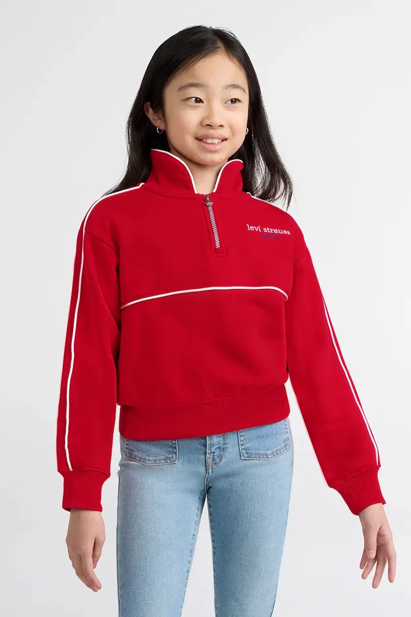 Levi's μπλούζα παιδική με βαμβάκι MEET AND GREET HALF ZIP