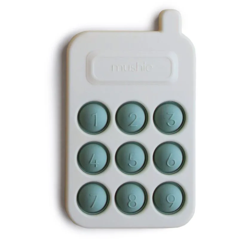 Mushie Pop-It Phone παιχνίδι δραστηριοτήτων για παιδιά Cambridge Blue 10m+ 1 τμχ