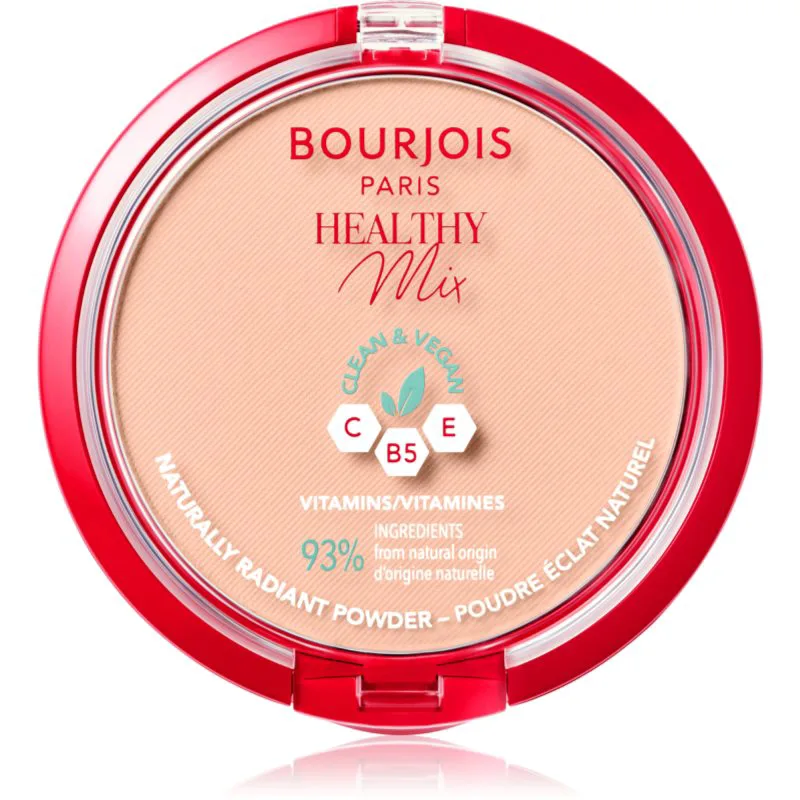 Bourjois Healthy Mix ματ πούδρα για λαμπερή επιδερμίδα απόχρωση 03 Rose Μπεζ 10 γρ