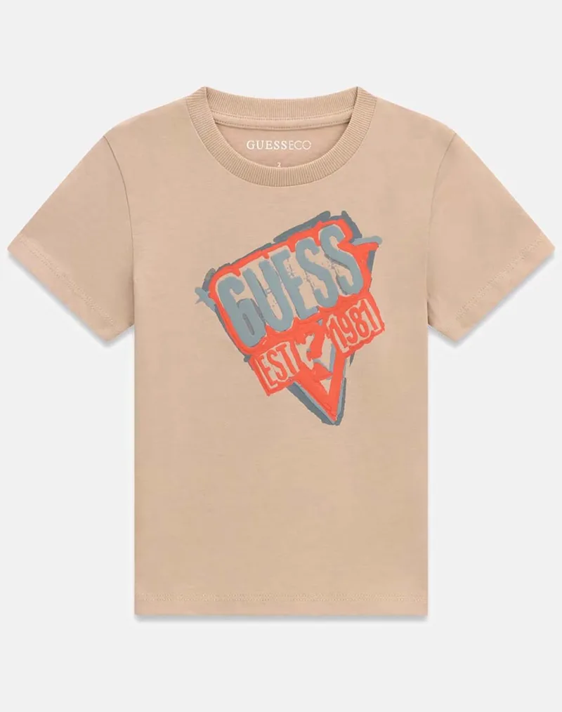 GUESS SS T-SHIRT ΜΠΛΟΥΖΑ ΠΑΙΔΙΚΟ BOY N6GI14K8HM4-G1L9 Biege