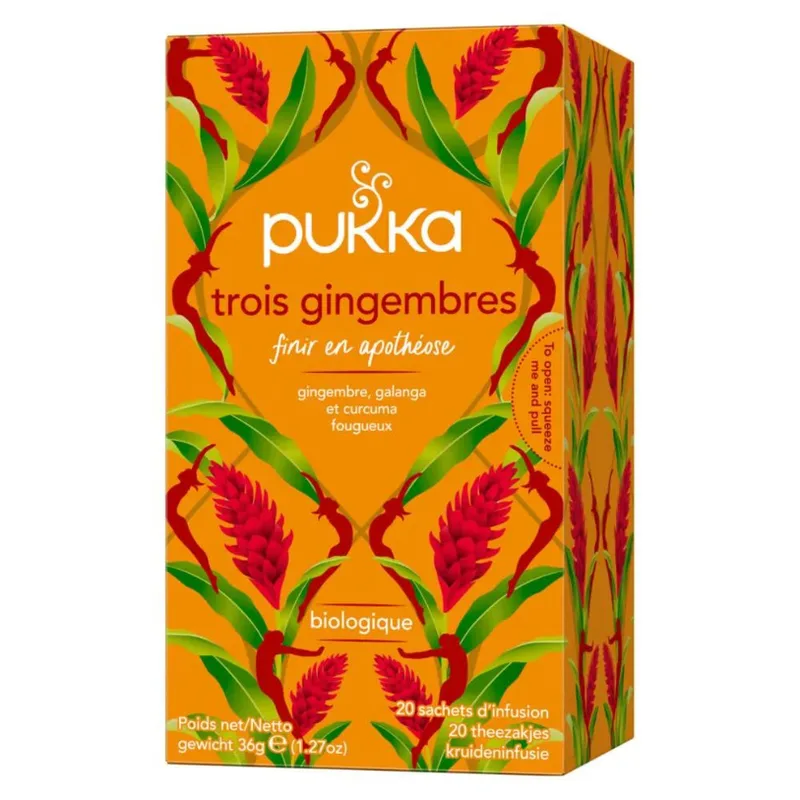 Pukka Organic Three Ginger Herbal Tea - Infusion 20 sachets