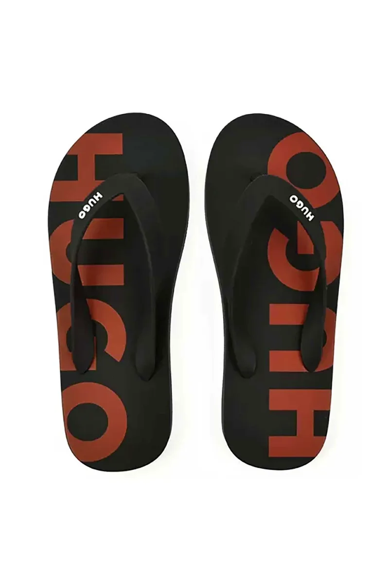 Hugo Boss ανδρικές σαγιονάρες "Arvel" - 50497860 Μαύρο - Κόκκινο