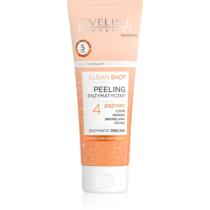Eveline Cosmetics Clean Shot 4 Enzymes ενζυματική απολέπιση ενάντια στις ατέλειες της επιδερμίδας 75 ml