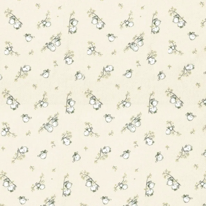 Πάνα Φανελένια Dimcol Birds 16 80Χ80 Ecru