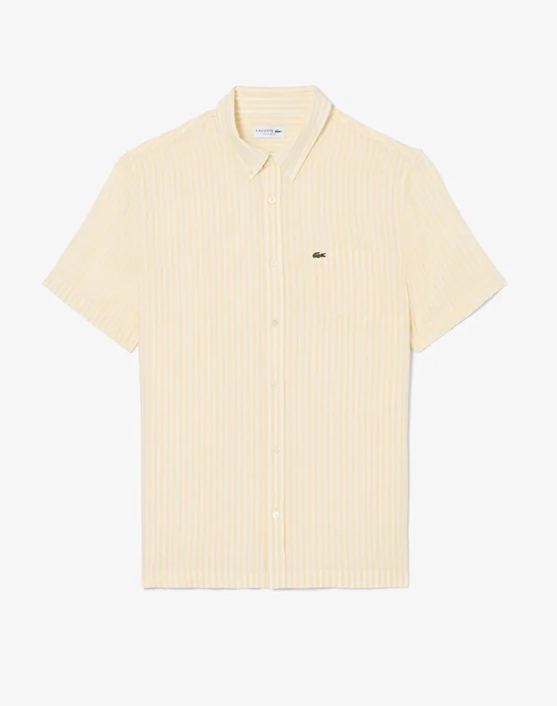 LACOSTE ΠΟΥΚΑΜΙΣΟ ΚΜ SHIRT SS 3CH8061-2AI LightYellow