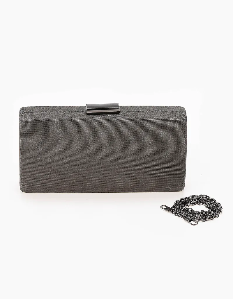 Τσαντάκι shiny clutch - φάκελος - Μαύρο
